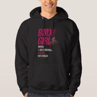 BMX Girl wie normaler Radfahrer, aber Cooler Hoodie