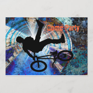 BMX in einem Schmutz-Tunnel Einladung