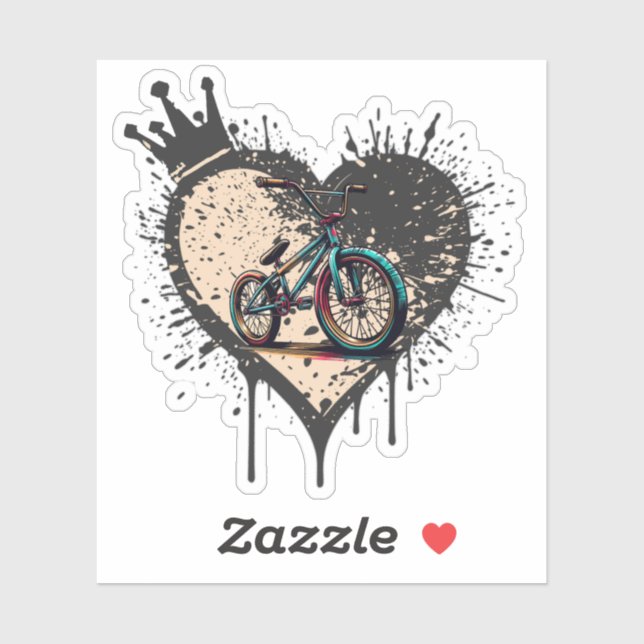 BMX ist meine Liebe, die Vinyl-Aufkleber nach Maß  Aufkleber (Blatt)