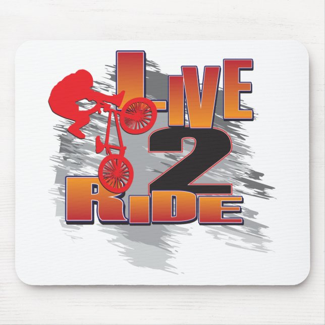 BMX Live to Ride Ride zum Leben Mousepad (Vorne)