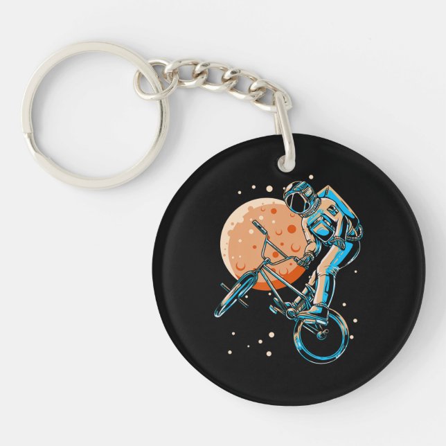 BMX Moon Space Biker Schlüsselanhänger (Vorderseite)