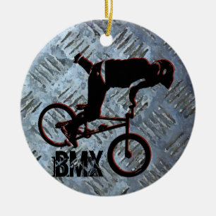BMX ordnet Weihnachtsverzierung, Copyrightkaren J Keramik Ornament