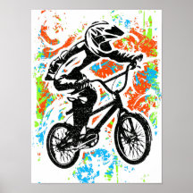 Bmx Poster - farbenfrohe Bmx Bike Poster drucken
