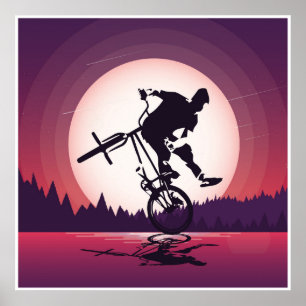 Bmx Poster Print - Bmx Bike - Bmx Poster Moon