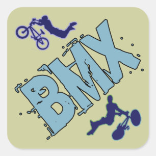 BMX QUADRATISCHER AUFKLEBER