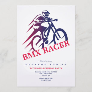 BMX Racer Party Einladungen