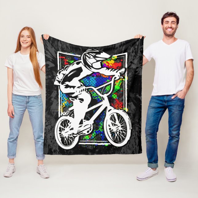 Bmx Racing - Coole Bmx Fleece Blanket Grunge (Beispiel)