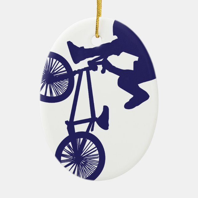 BMX Radfahrer Keramik Ornament (Vorne)