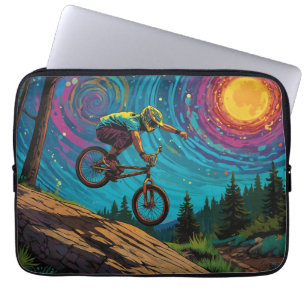 BMX Reiter auf der Berghänge Laptopschutzhülle