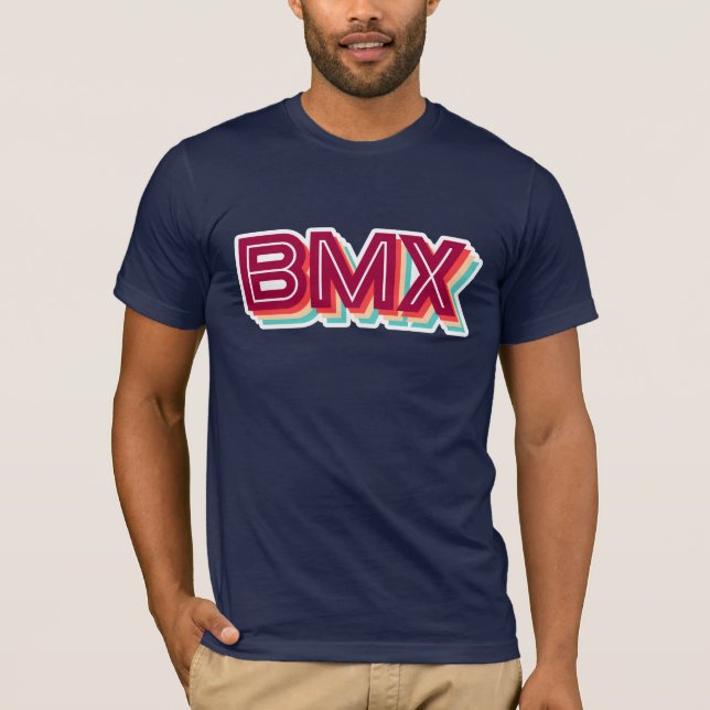 BMX Retro Typography Text Cool T-Shirt (Vorderseite)