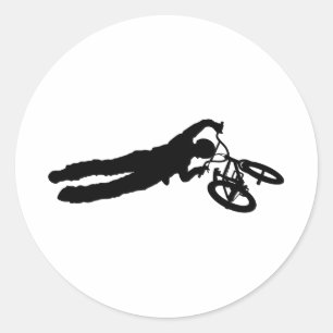 BMX Rider_2 Runder Aufkleber