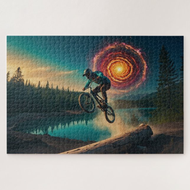 BMX Rider am Waldrand Puzzle (Horizontal)