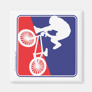 BMX Rider - Rot weiß und Blau Magnet