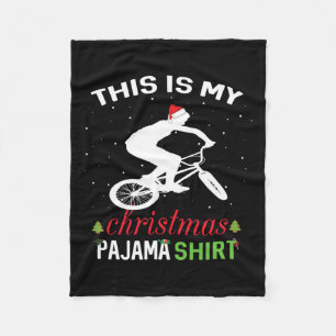 Bmx Rider Xmas T-Shirt Familie passt Pajama Fleecedecke