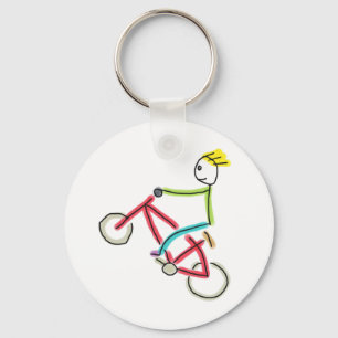 BMX-Strichmännchen Schlüsselanhänger