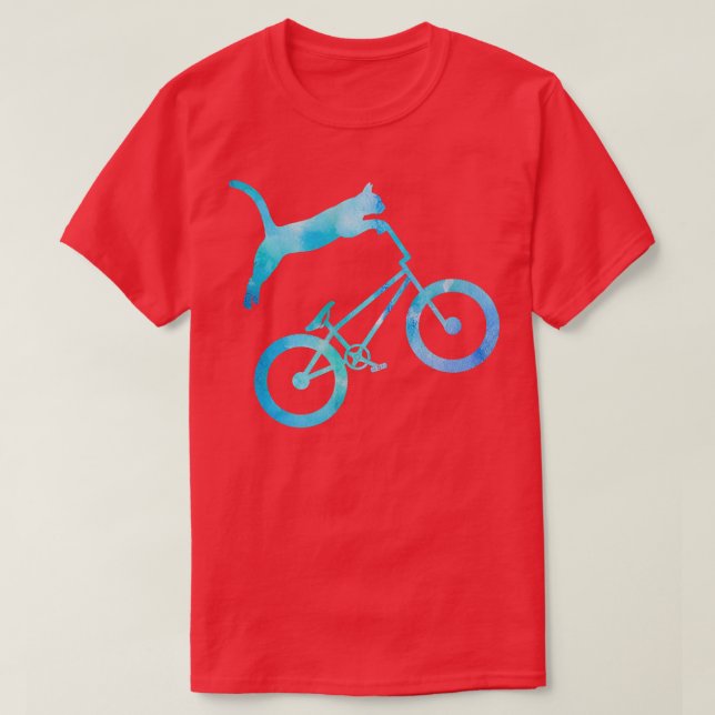 Bmx Stunt Cat Mountain Bike Dirt Bike (3) T-Shirt (Design vorne)