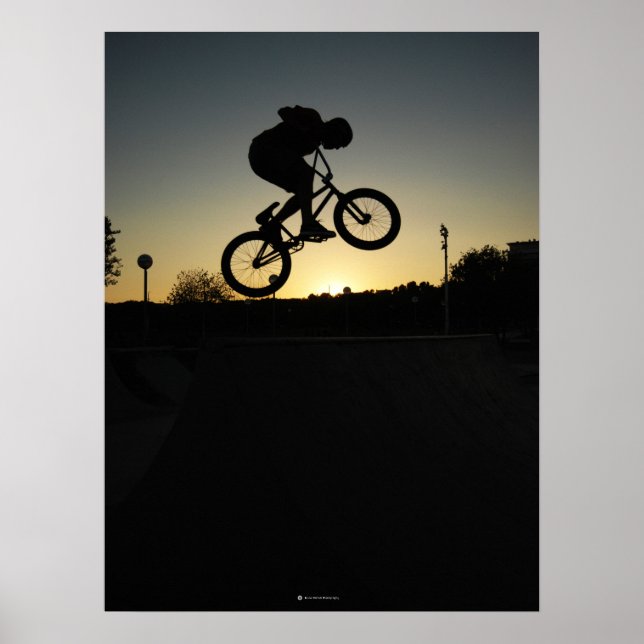 BMX-Styler-Sprung Poster (Vorne)