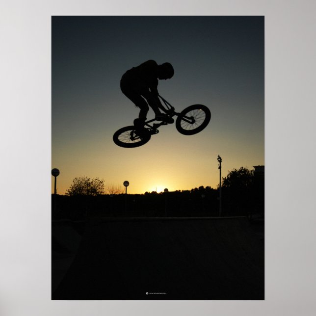 BMX-Styler-Sprung Poster (Vorne)