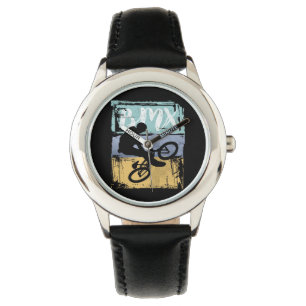 BMX T-Shirt - Vintager Retro BMX Bike Rider Armbanduhr