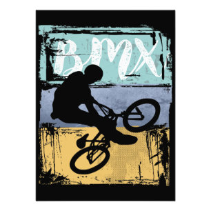 BMX T-Shirt - Vintager Retro BMX Bike Rider Fotodruck
