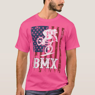 Bmx USA American Flag Sport Fan Bike T-Shirt