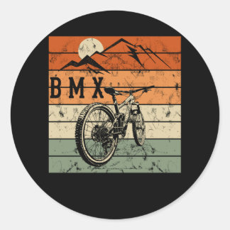 Bmx Vintag Bike Fans Freestyle Bmx Riders Exstrem Runder Aufkleber