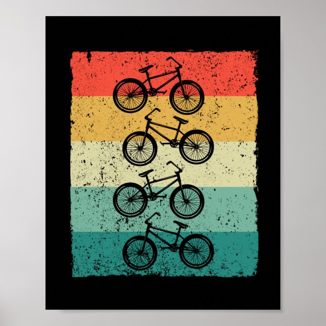 BMX Vintage Fahrradfahrer Poster (Vorne)