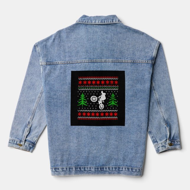 BMX Weihnachten Jeansjacke (Rückseite)