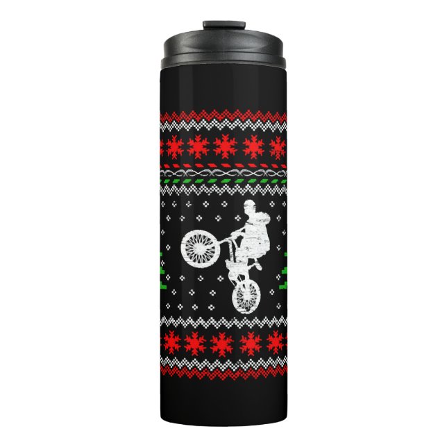 BMX Weihnachten Thermosbecher (Vorderseite)