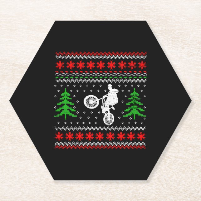 BMX Weihnachten Untersetzer (Vorderseite)