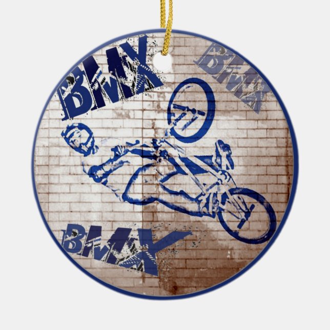 BMX Weihnachtsverzierung Keramikornament (Vorne)