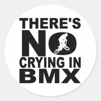 BMX weint nicht Runder Aufkleber