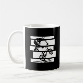 BMX Wheelie Silhouette Urban Lines Kaffeetasse