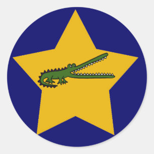 BN Goldstern-Krokodil-Aufkleber Runder Aufkleber