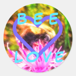 BNEW BEE LIEBE Kleiner Rundaufkleber Runder Aufkleber
