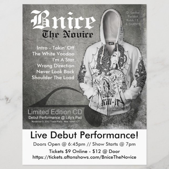 Bnice Debut Flyers Flyer (Vorne)