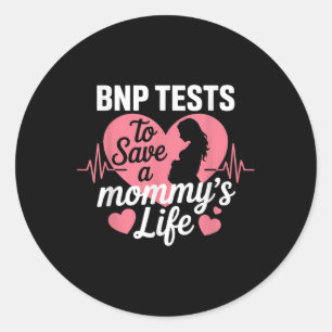 Bnp-Tests, um eine Mütter zu Rett Leben Herz Gesun Runder Aufkleber