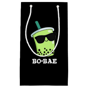 Bo-bae Funny Boba Tea Pun Dark BG Kleine Geschenktüte