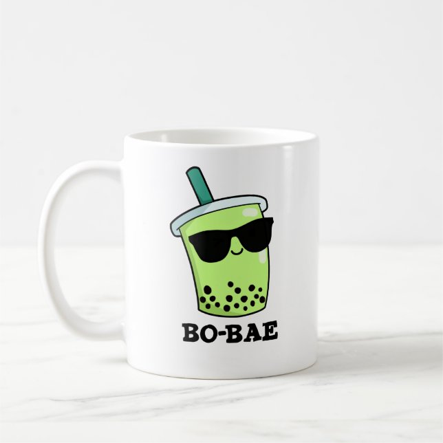 Bo-bae Funny Boba Tea Pun Kaffeetasse (Links)