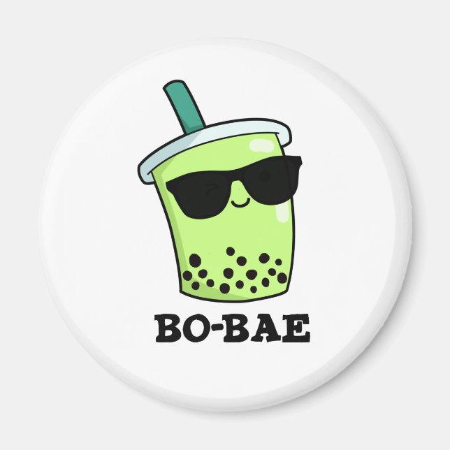 Bo-bae Funny Boba Tea Pun Magnet (Vorne)