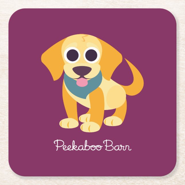 BO der Hund Rechteckiger Pappuntersetzer (Vorderseite)