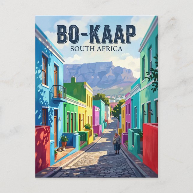 Bo-Kaap, Kapstadt Südafrika Postkarte (Vorderseite)