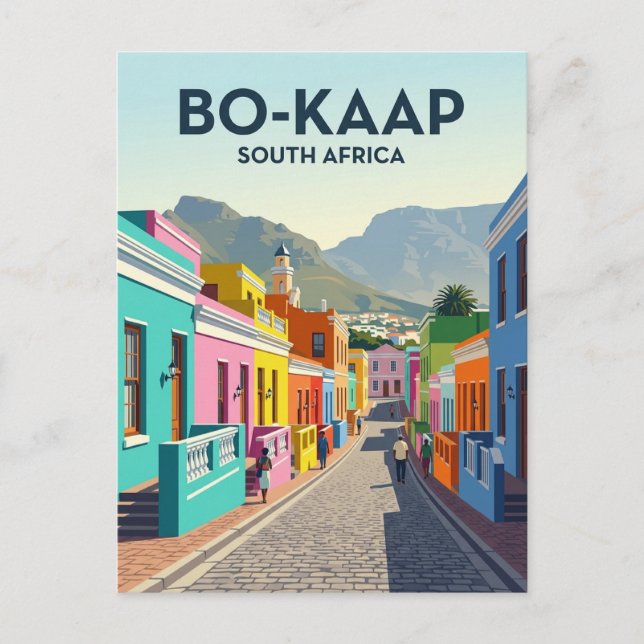 Bo-Kaap Südafrika Postkarte (Vorderseite)