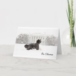 Bo Obama im Schnee Karte