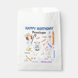 BO PEEP KINDERZIMMER RHYME Word Cloud Name Collage Geschenktütchen