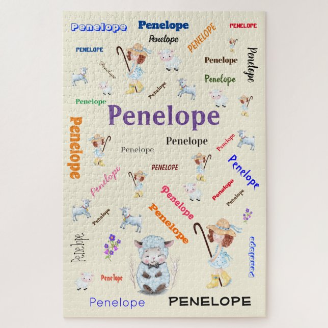 BO PEEP KINDERZIMMER RHYME Word Cloud Name Collage Puzzle (Vertikal)