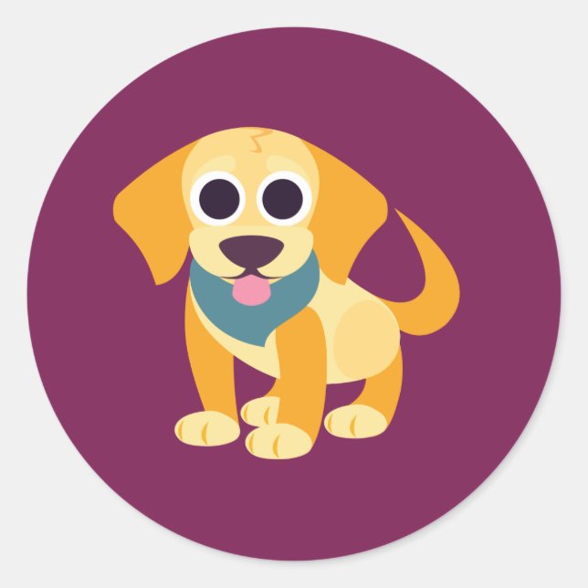 Bo the Dog Runder Aufkleber (Vorderseite)