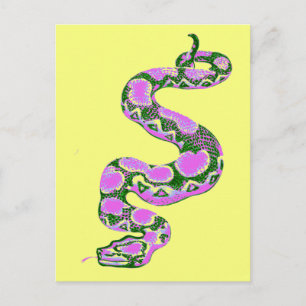 Boa Constrictor Pop Art Postkarte