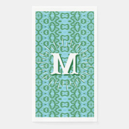 Boa Ripple in Grün + Aqua personalisiert Serviette