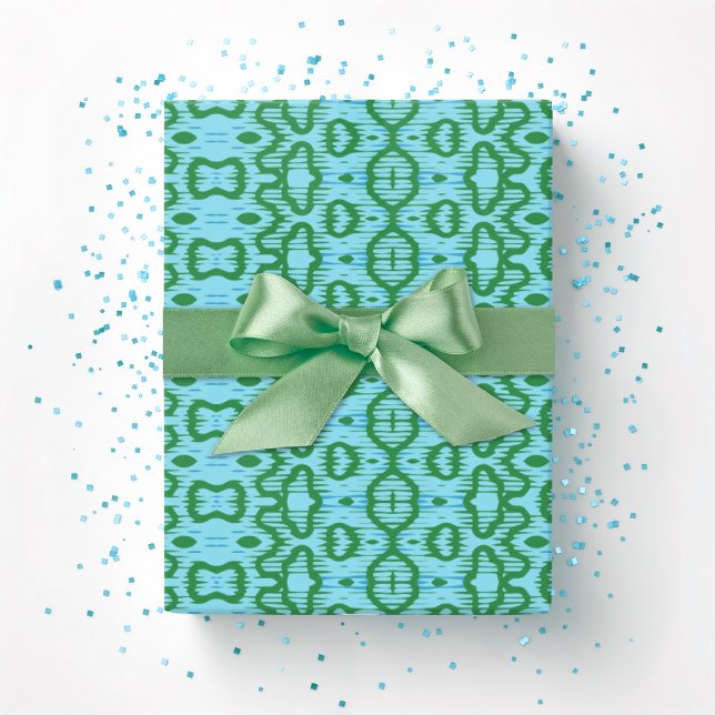 Boa Ripple in Grün und Türkis Geschenkpapier (Von Creator hochgeladen)